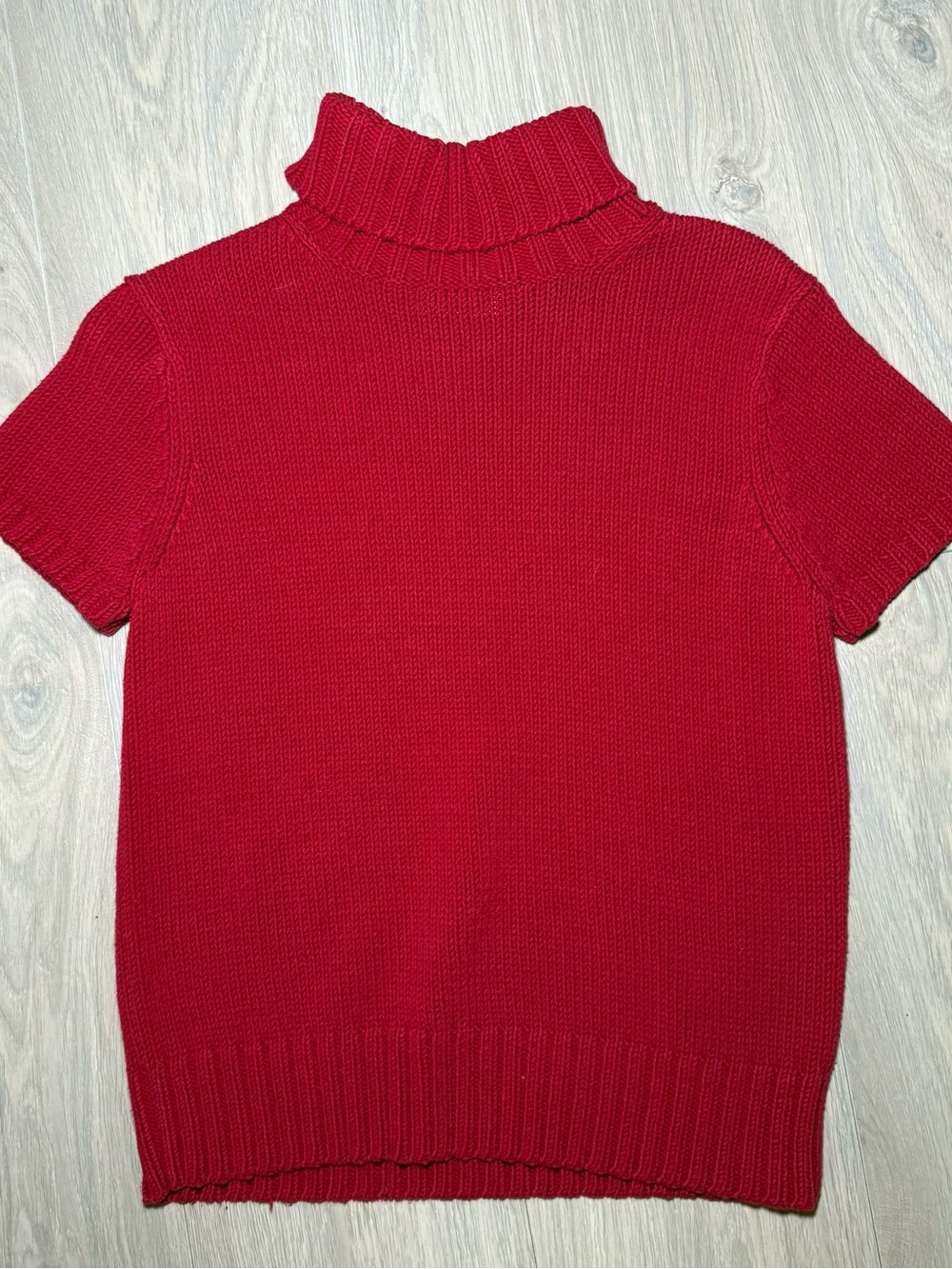 Old Navy Red Short-Sleeve Turtleneck Sweater